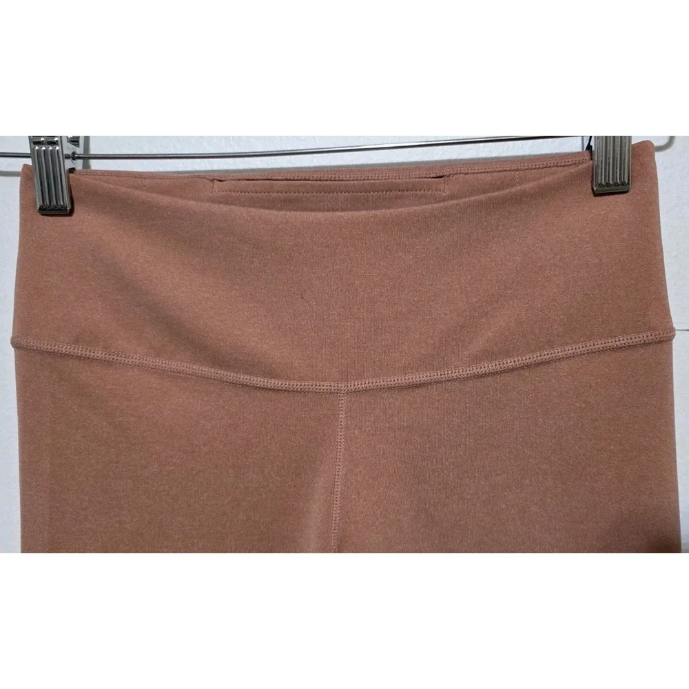 Nike One Dri-Fit Women S Dusty Peach Mid-Rise Crop Leggings Yoga Active Pant EUC